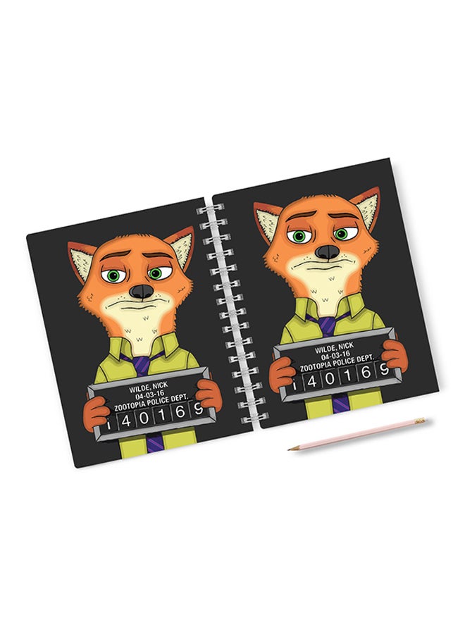 A4 Nick Wilde Arrest Notebook Multicolour