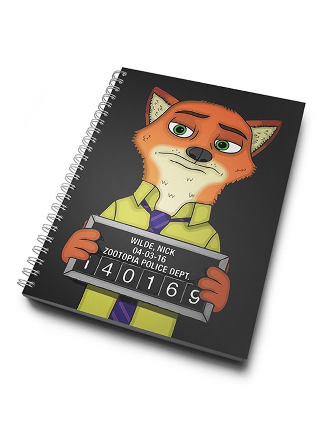 A4 Nick Wilde Arrest Notebook Multicolour