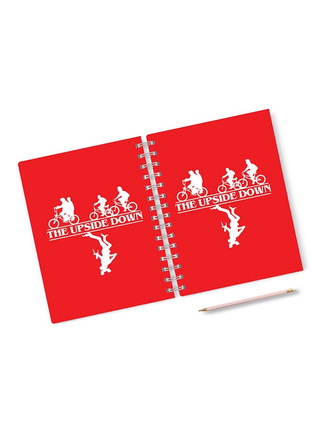 A4 Demegrogon Stranger Things Notebook Red