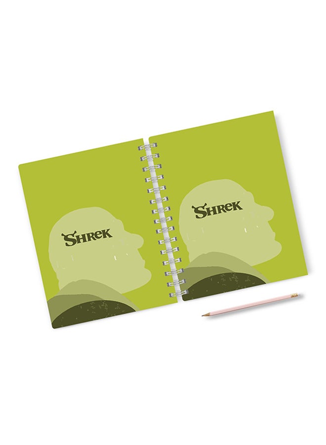 LOUD UNIVERSE - A4 Shrek Face Pattern Face Notebook Multicolour - Image 1