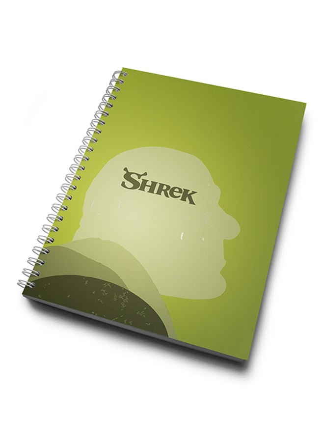 LOUD UNIVERSE - A4 Shrek Face Pattern Face Notebook Multicolour - Image 1