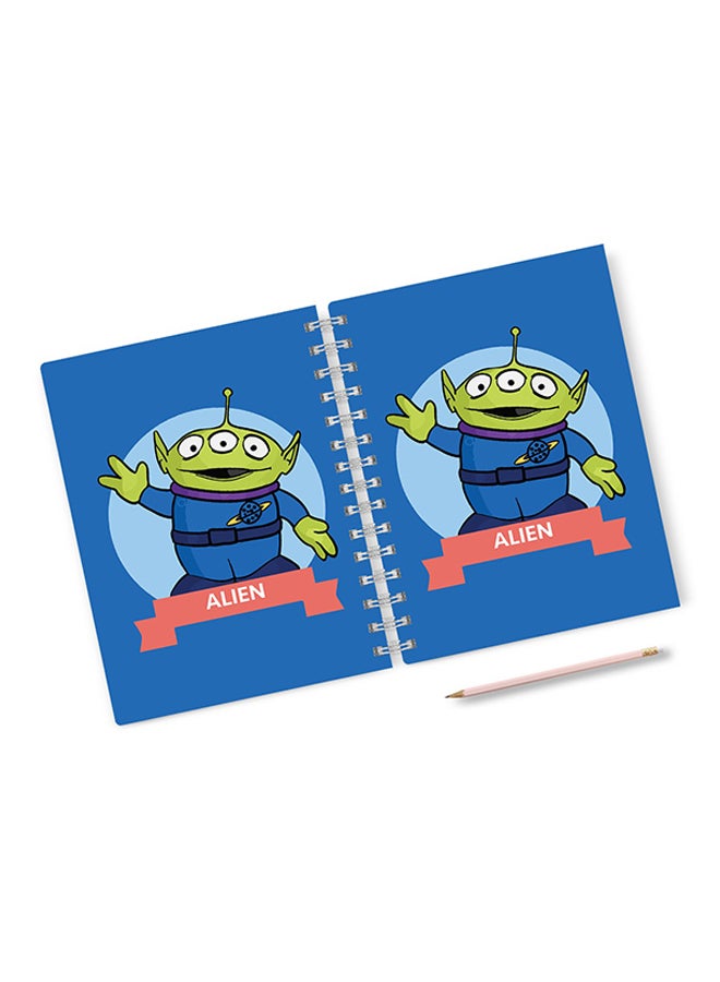 A4 Alien Toy Story Character Notebook Blue
