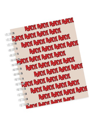 A4 Popeye Logo Pattern Notebook Multicolour - v1555316421/N23400686A_1