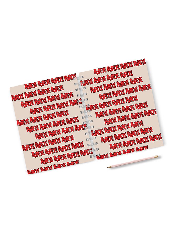 A4 Popeye Logo Pattern Notebook Multicolour