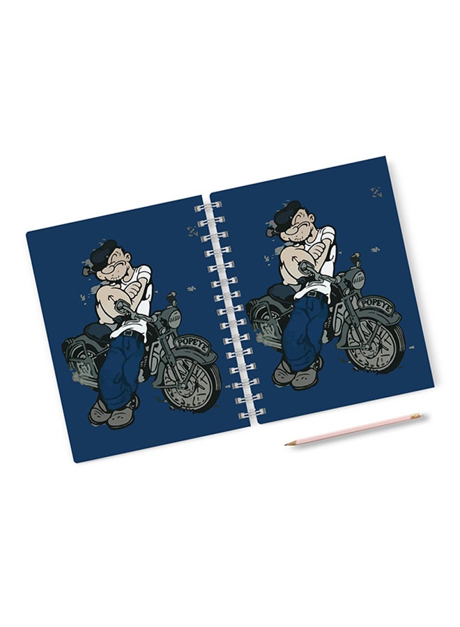 A4 Attitude Cartoon Notebook Blue
