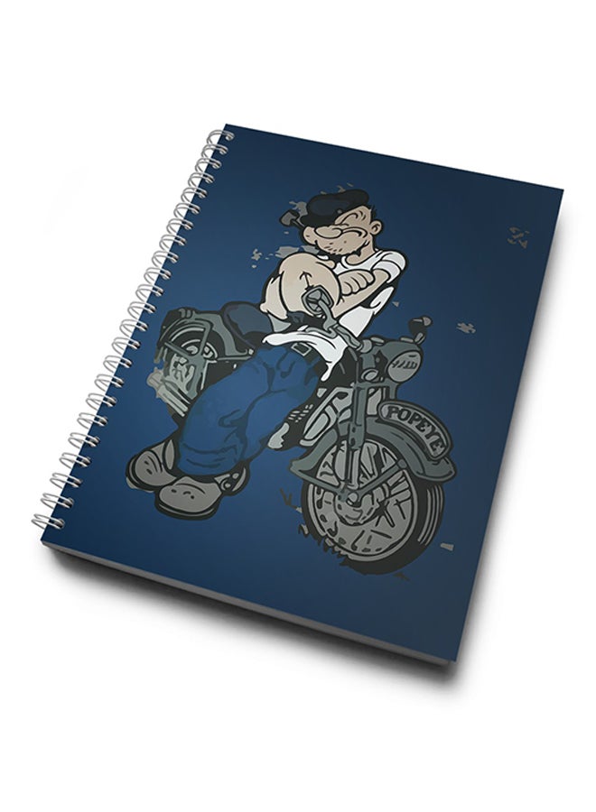 A4 Attitude Cartoon Notebook Blue