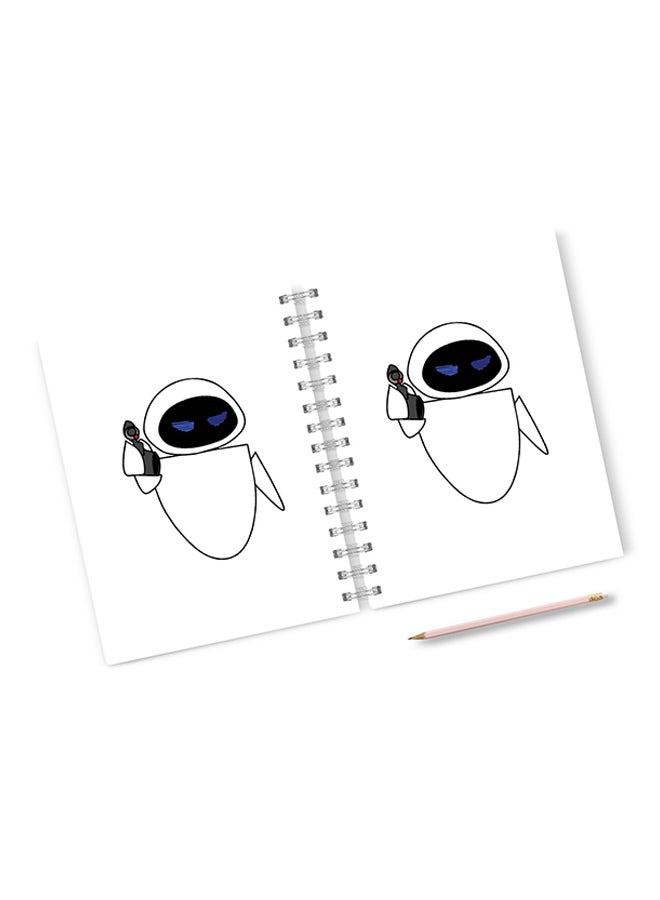 A4 Gobal Warming Wall E Notebook White