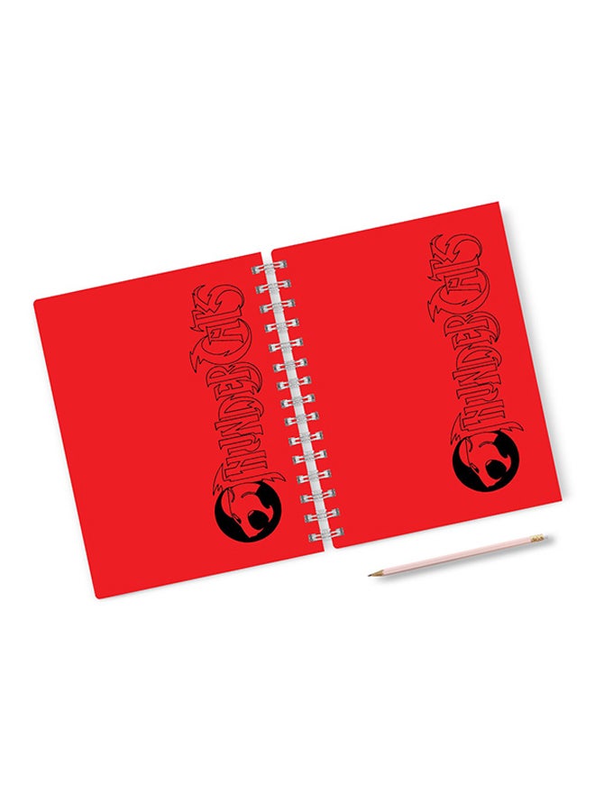 A4 Thunder Cat Retro Notebook Red