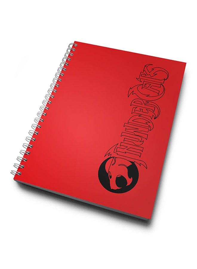A4 Thunder Cat Retro Notebook Red