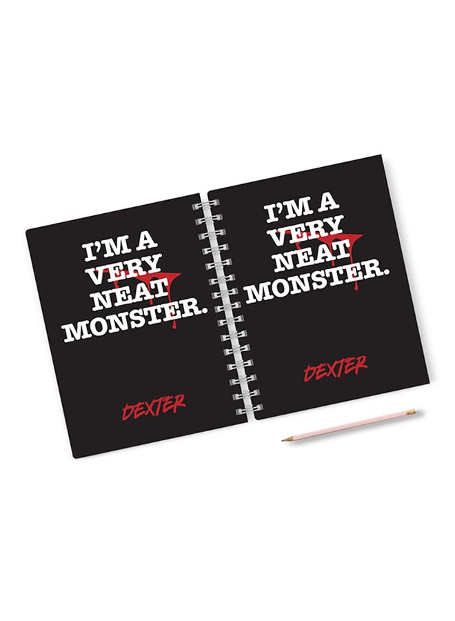 A4 Neat Monster Dexter Notebook Black