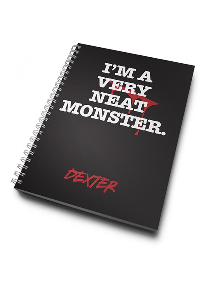 A4 Neat Monster Dexter Notebook Black