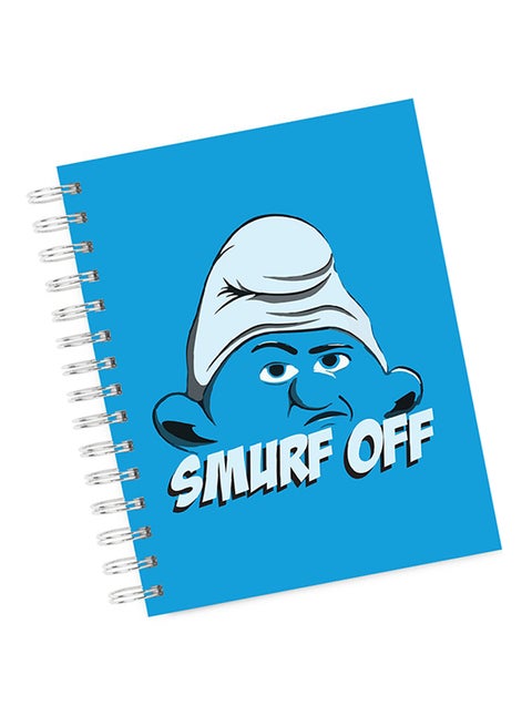 A4 Smurf Off Cute Notebook Blue