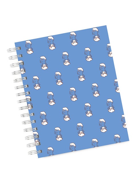 A4 Smurfs Pattern Notebook Multicolour