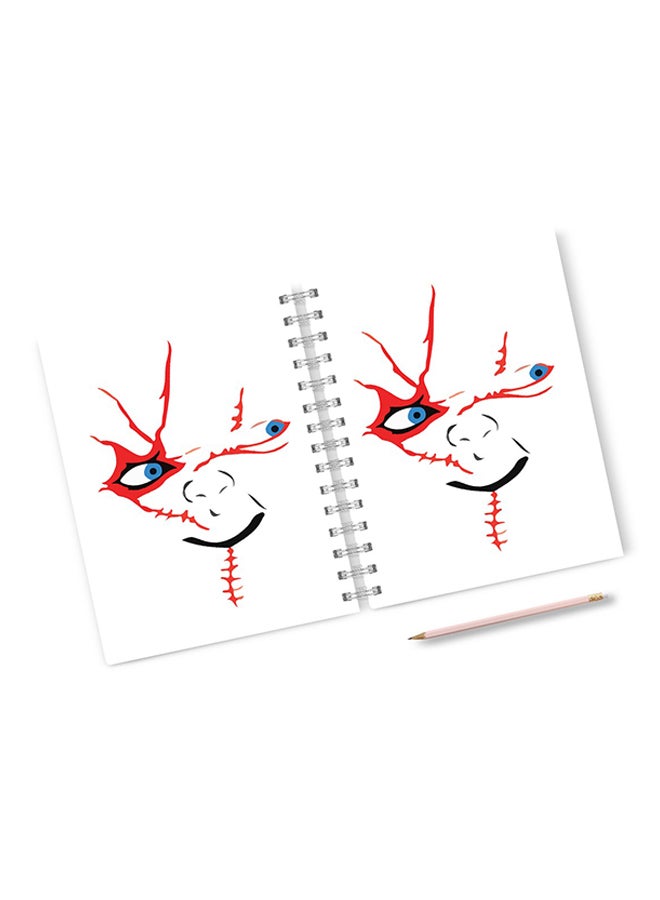 A4 The doll face Notebook Multicolour