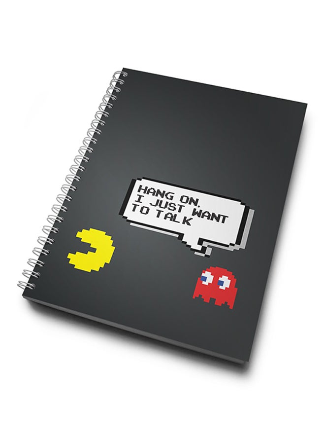 A4 Funny Pacman Ghost Notebook Multicolour