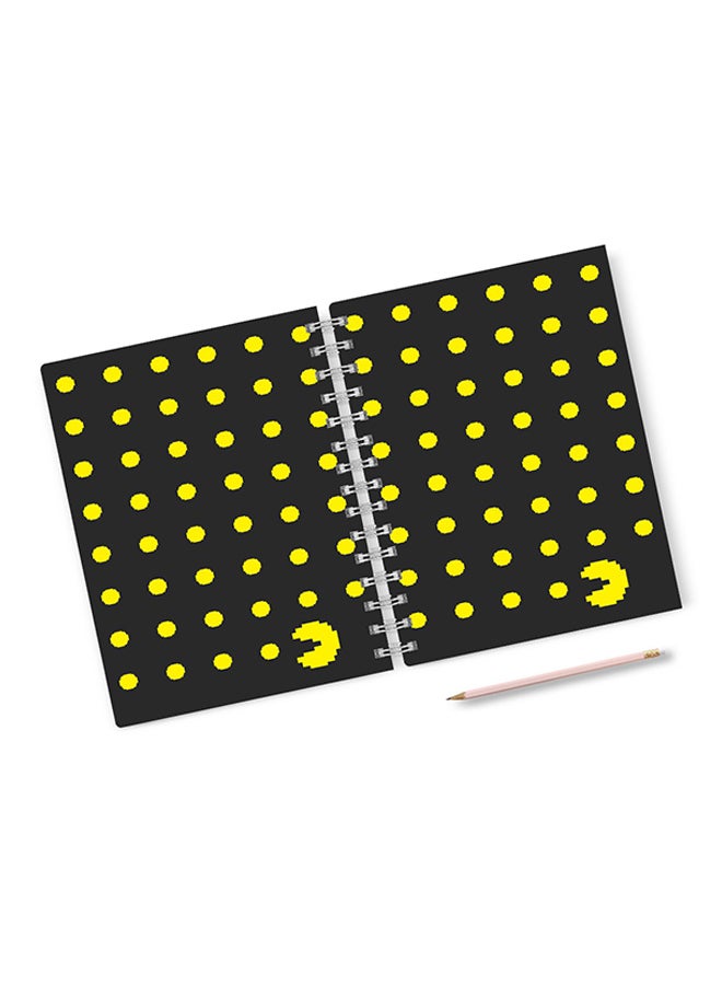 A4 Pacman Game Retro Notebook Multicolour