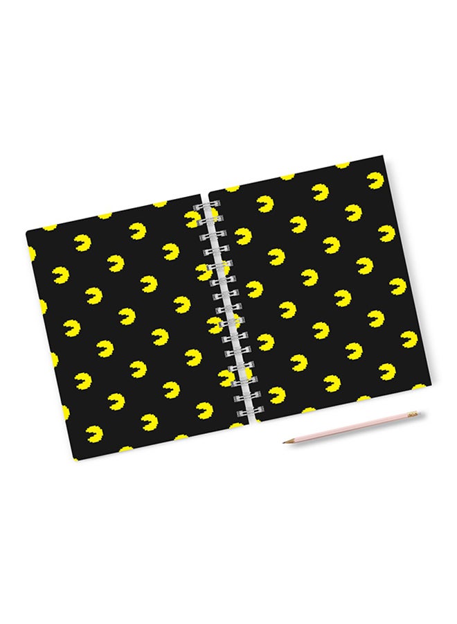 A4 Pacman Pattern Notebook Multicolour