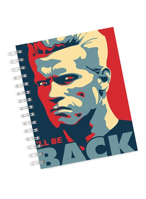 A4 I will be back Terminator Notebook Multicolour