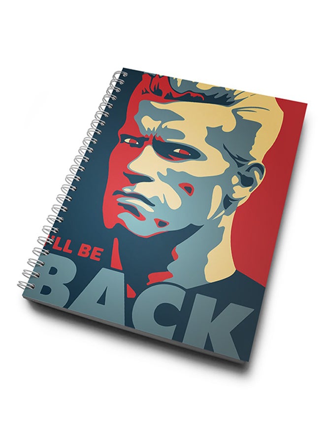 A4 I will be back Terminator Notebook Multicolour