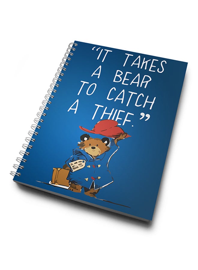 A4 Catch a thief Hard Notebook Blue