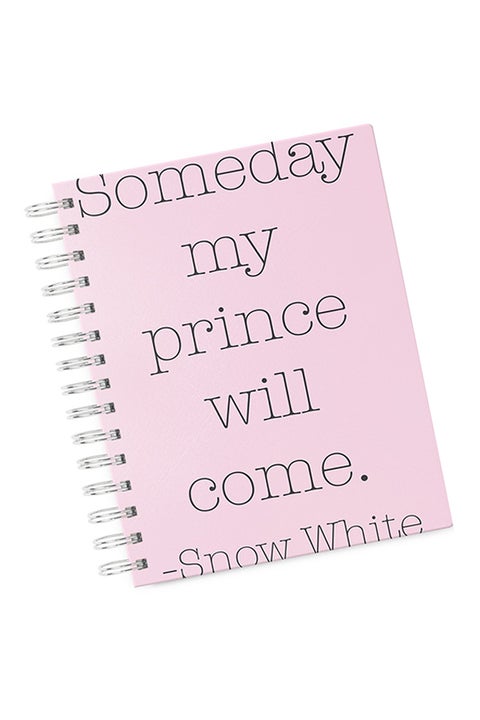 A4 Snow White Quote Hard Spiral Notebook Multicolour Purple/Black