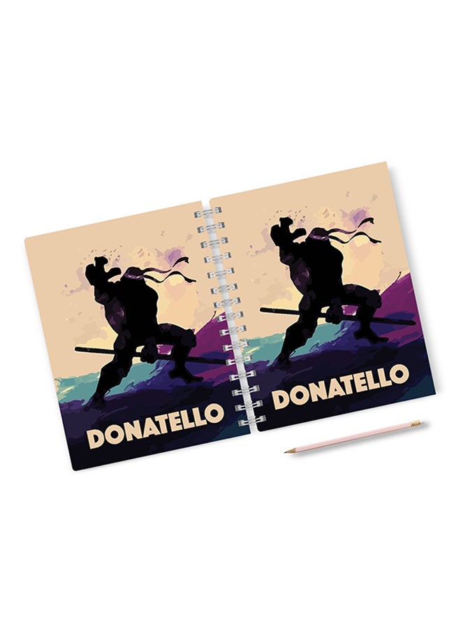 A4 Donatello Ninja Turtle Hard Notebook Multicolour