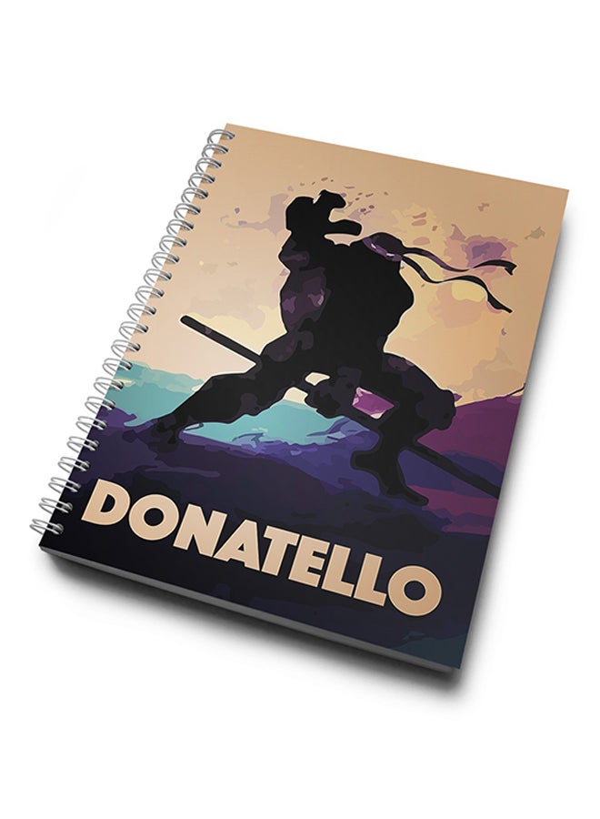 A4 Donatello Ninja Turtle Hard Notebook Multicolour