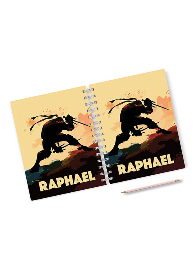 A4 Raphael Ninja Turtle Hard Notebook Multicolour