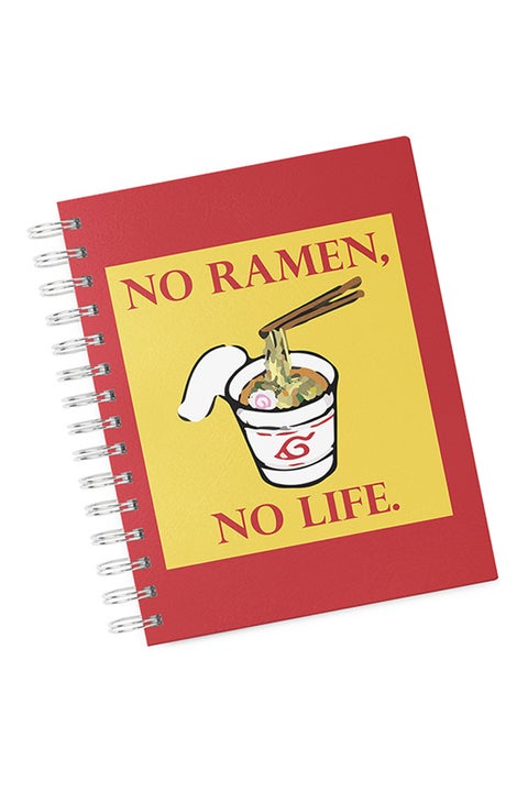 A4 Ramen Hard Spiral Notebook Multicolour