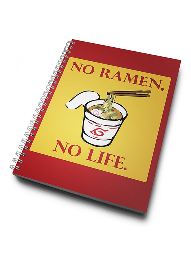 A4 Ramen Hard Spiral Notebook Multicolour
