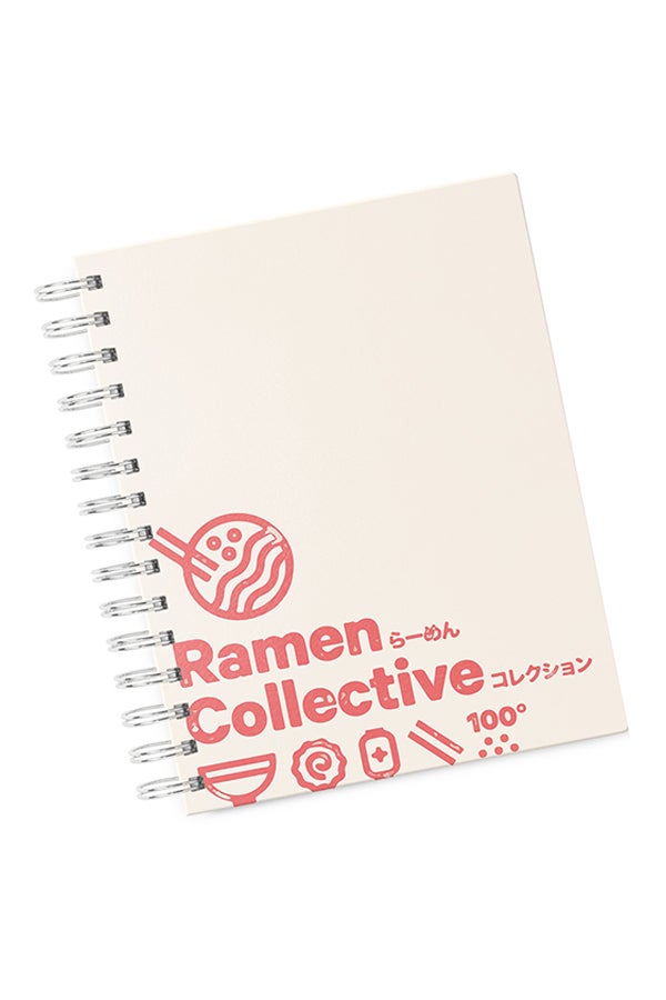 A4 Ramen Hard Notebook White