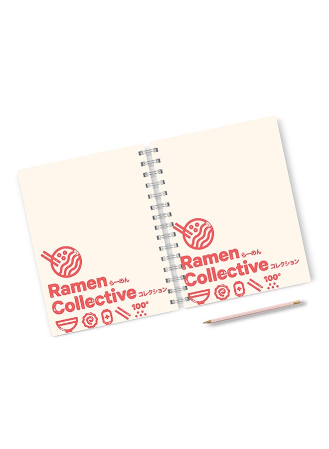 A4 Ramen Hard Notebook White