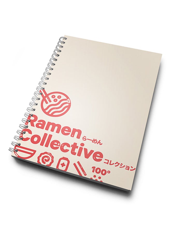 A4 Ramen Hard Notebook White