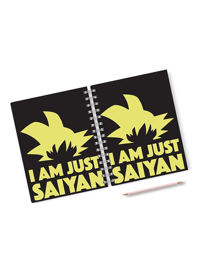 A4 Saiyan Hard Notebook Multicolour