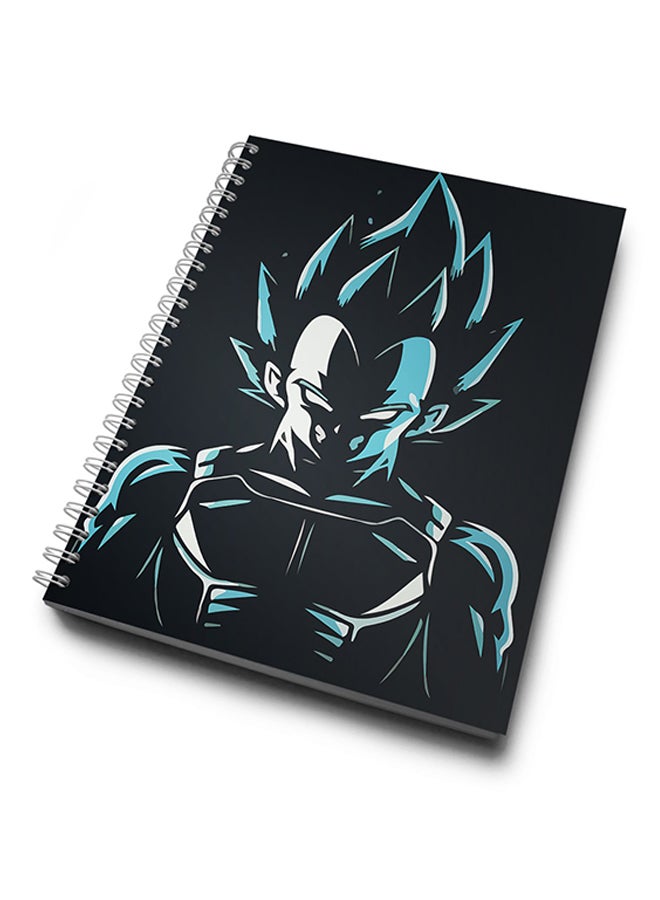 A4 Hard Spiral Notebook Multicolour Black/Blue
