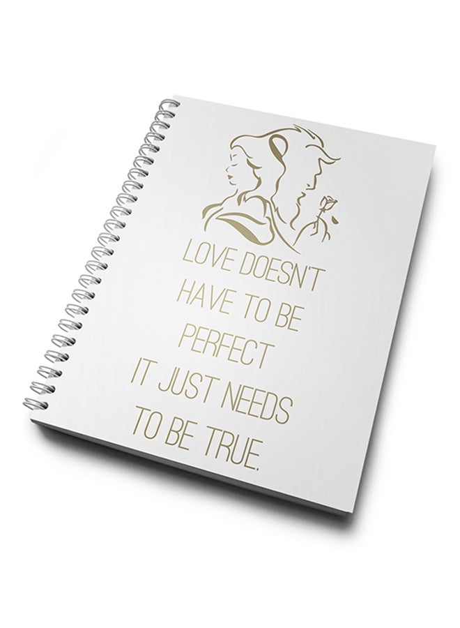 A4 Classic Hard Notebook White