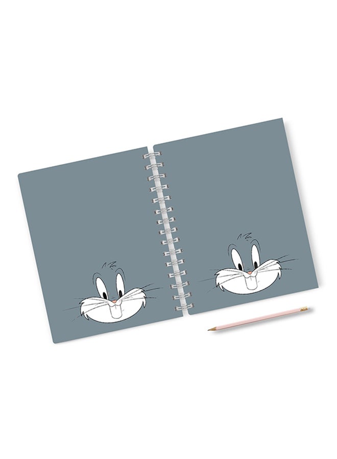 A4 Grey Hard Notebook Multicolour