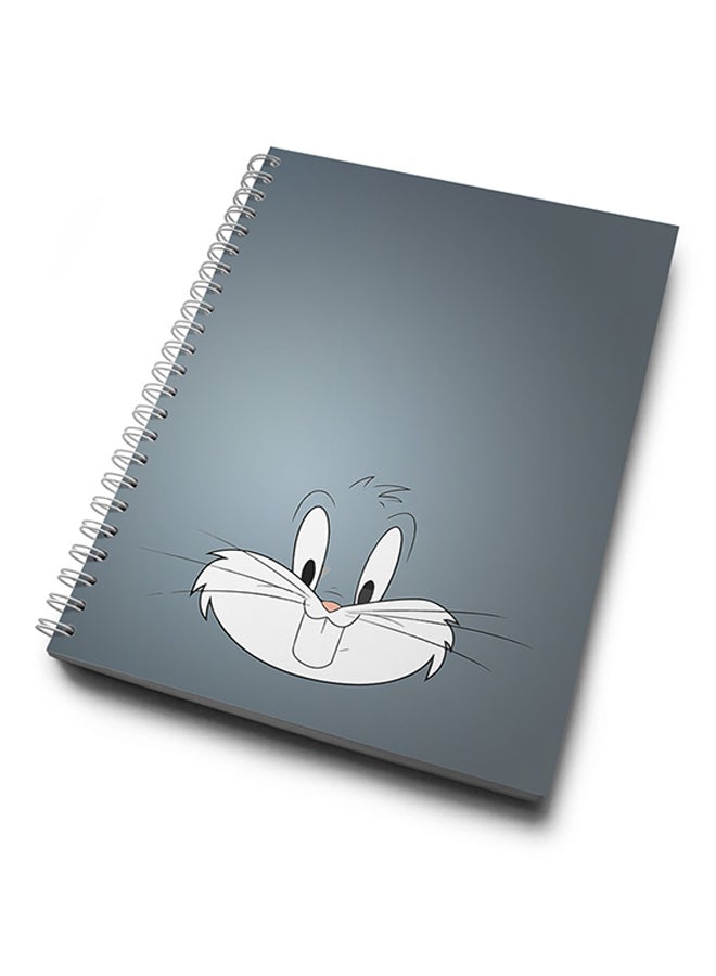 A4 Grey Hard Notebook Multicolour