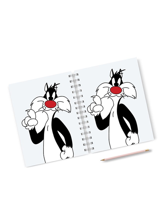 A4 Cat Tweety Hard Notebook Multicolour