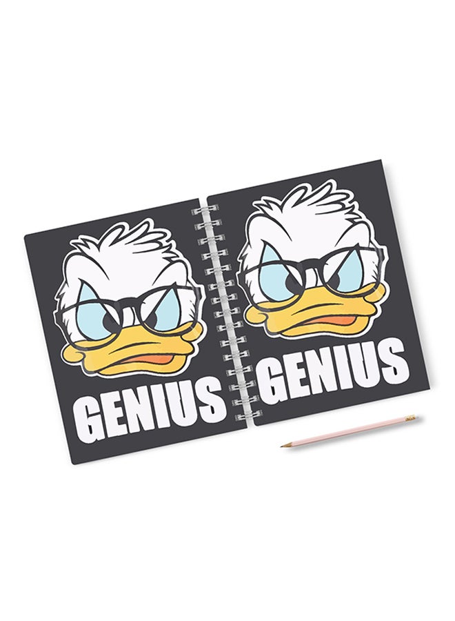 A4 Genius Hard Notebook Multicolour