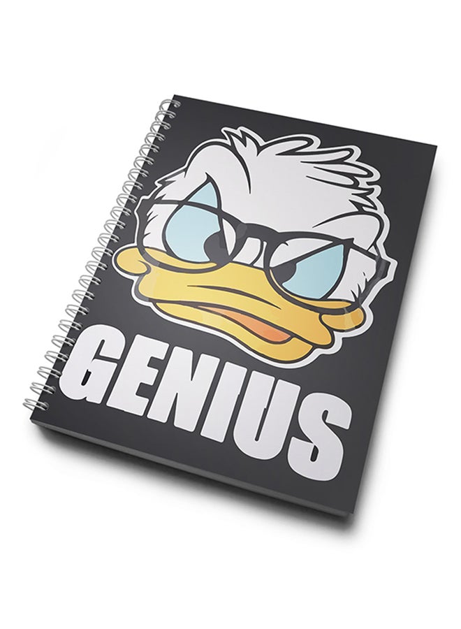 A4 Genius Hard Notebook Multicolour