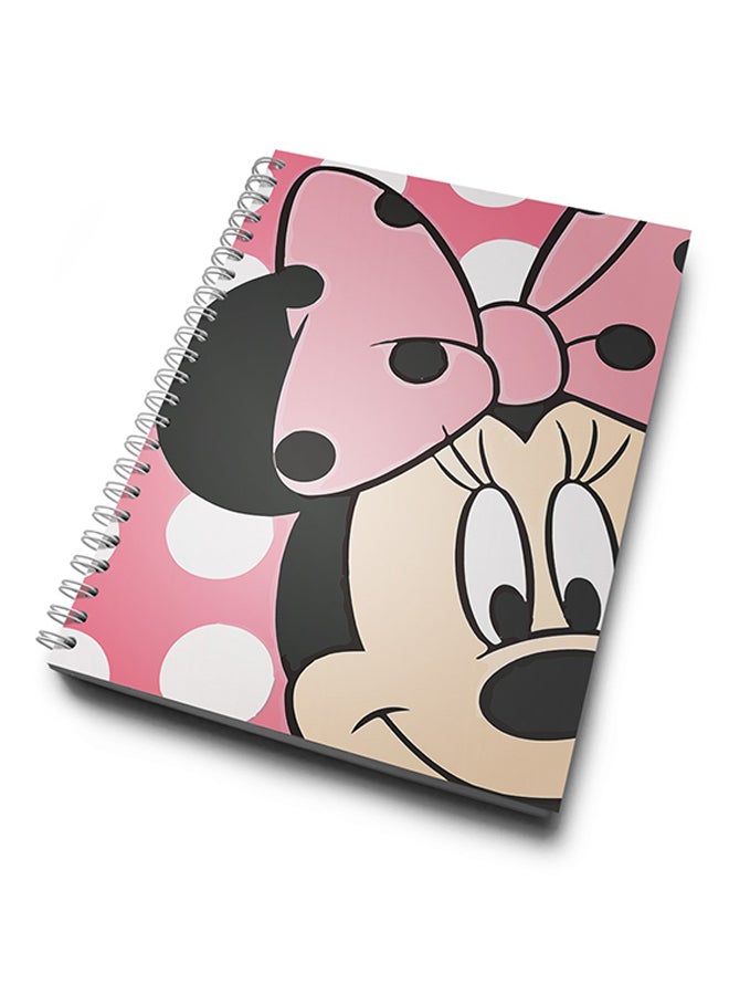 A4 Minnie Mouse Minimal Hard Notebook Multicolour