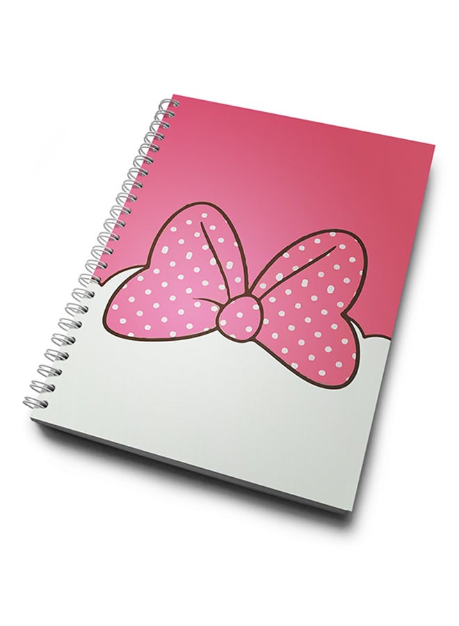 A4 Minnie Mouse Theme Hard Notebook Pink/White
