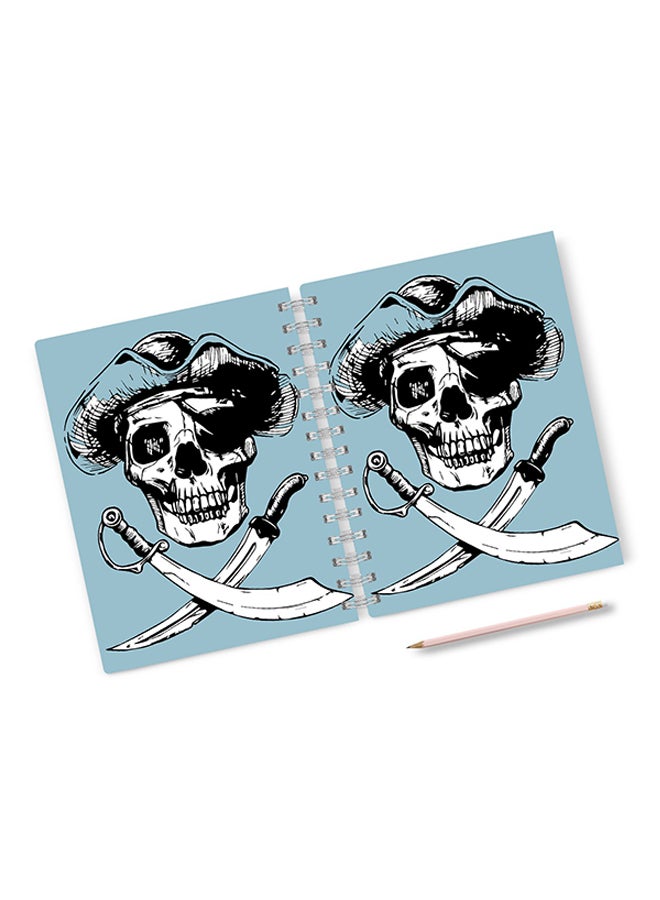 A4 Hard Notebook Blue/White
