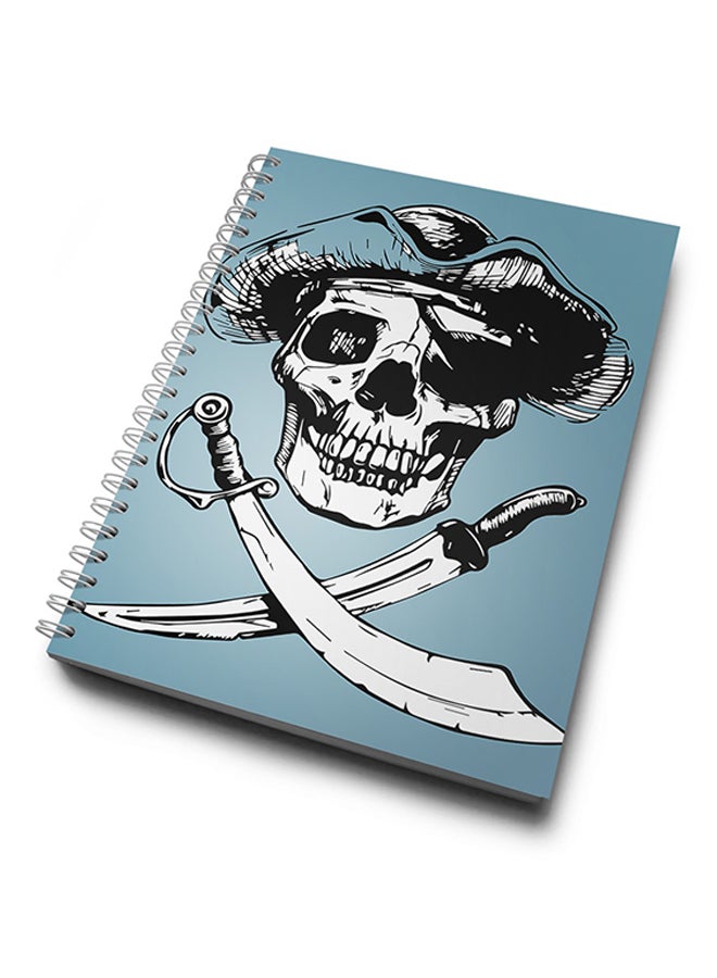 A4 Hard Notebook Blue/White