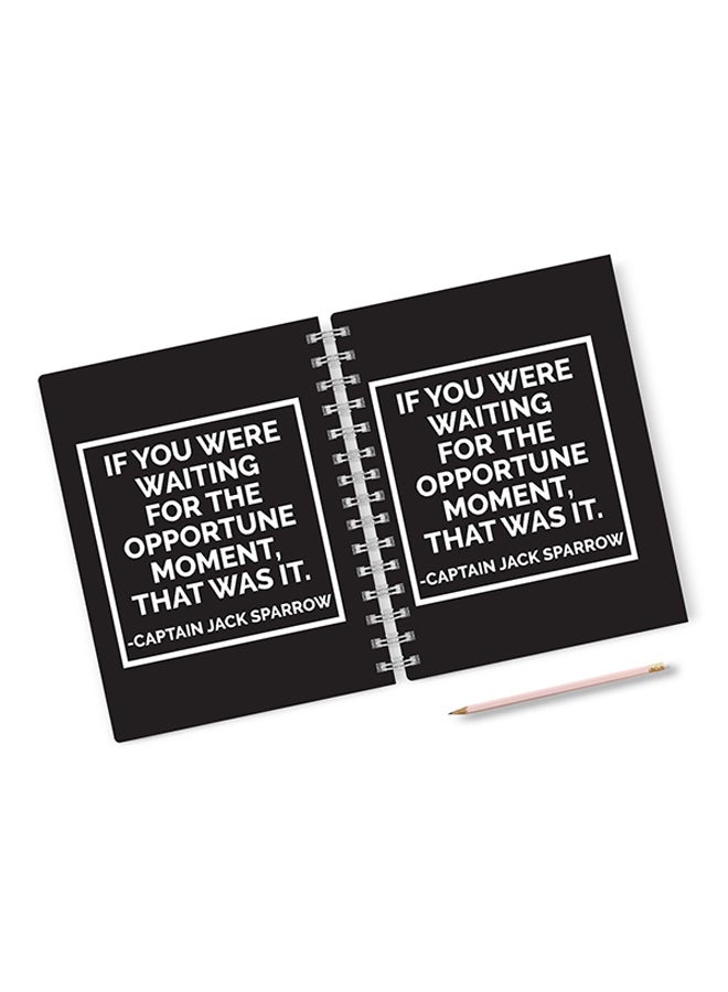 A4 Nothing Quote Hard Notebook Multicolour
