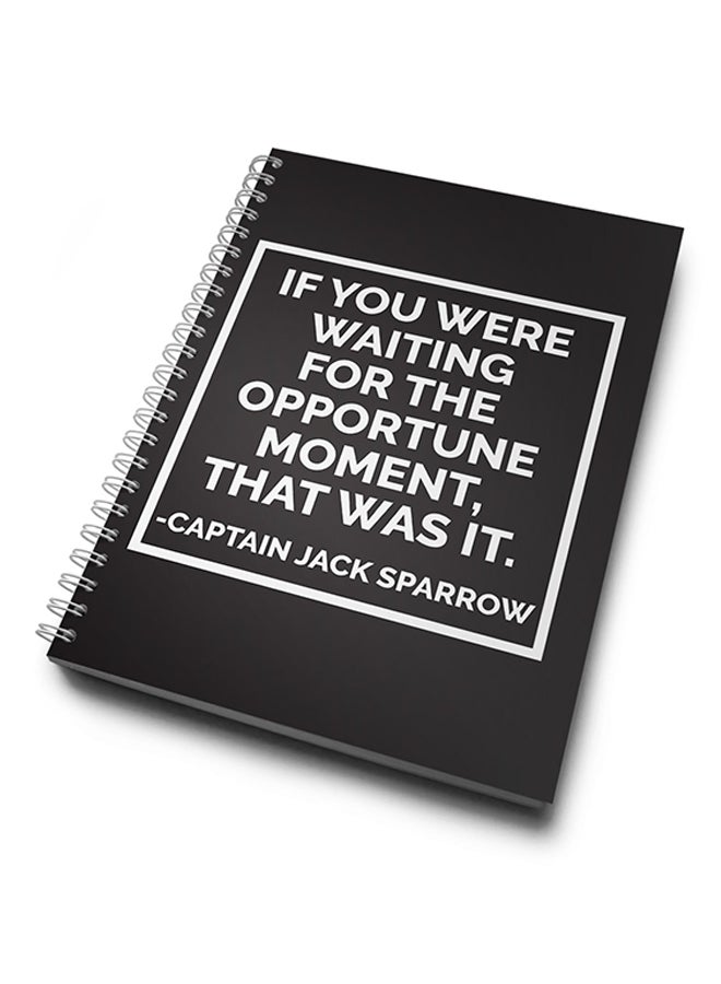 A4 Nothing Quote Hard Notebook Multicolour
