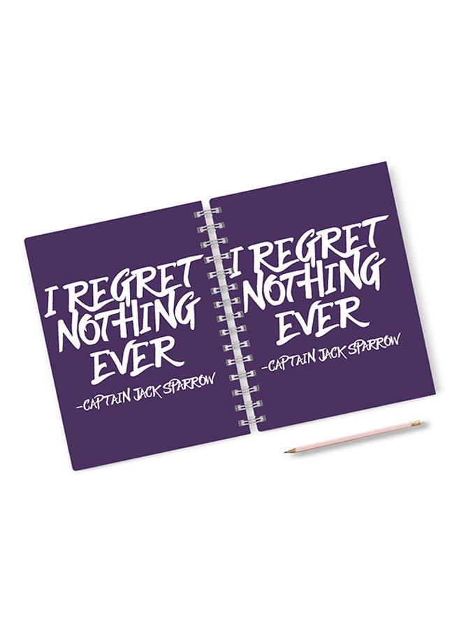 A4 Horizon Motivation Jack Sparrow Hard Notebook Multicolour
