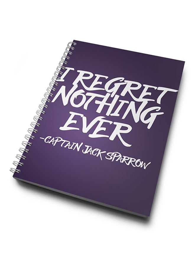 A4 Horizon Motivation Jack Sparrow Hard Notebook Multicolour