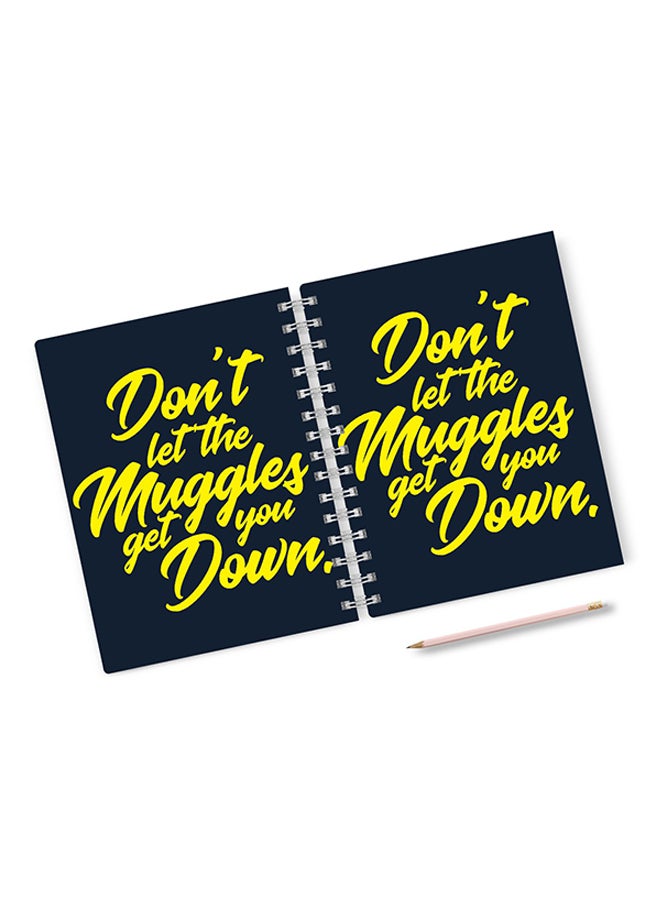 A4 Dont let muggles Hard Notebook Multicolour